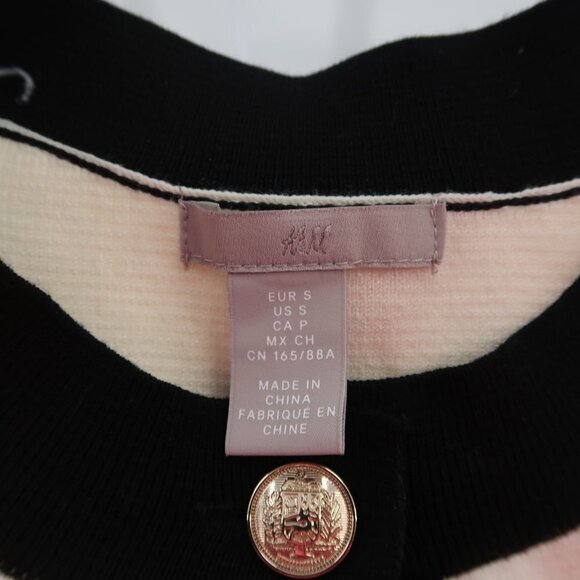 H&M Women's White Black Cardigan Size Small - Picture 2 of 6